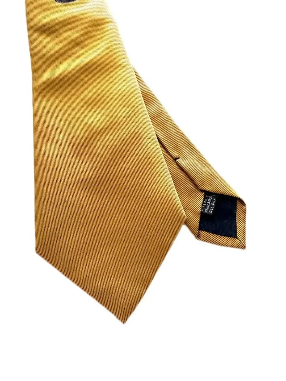 Vintage Fornasetti Milano Gold Silk Necktie Surrealist Pansy Eye Made in Italy